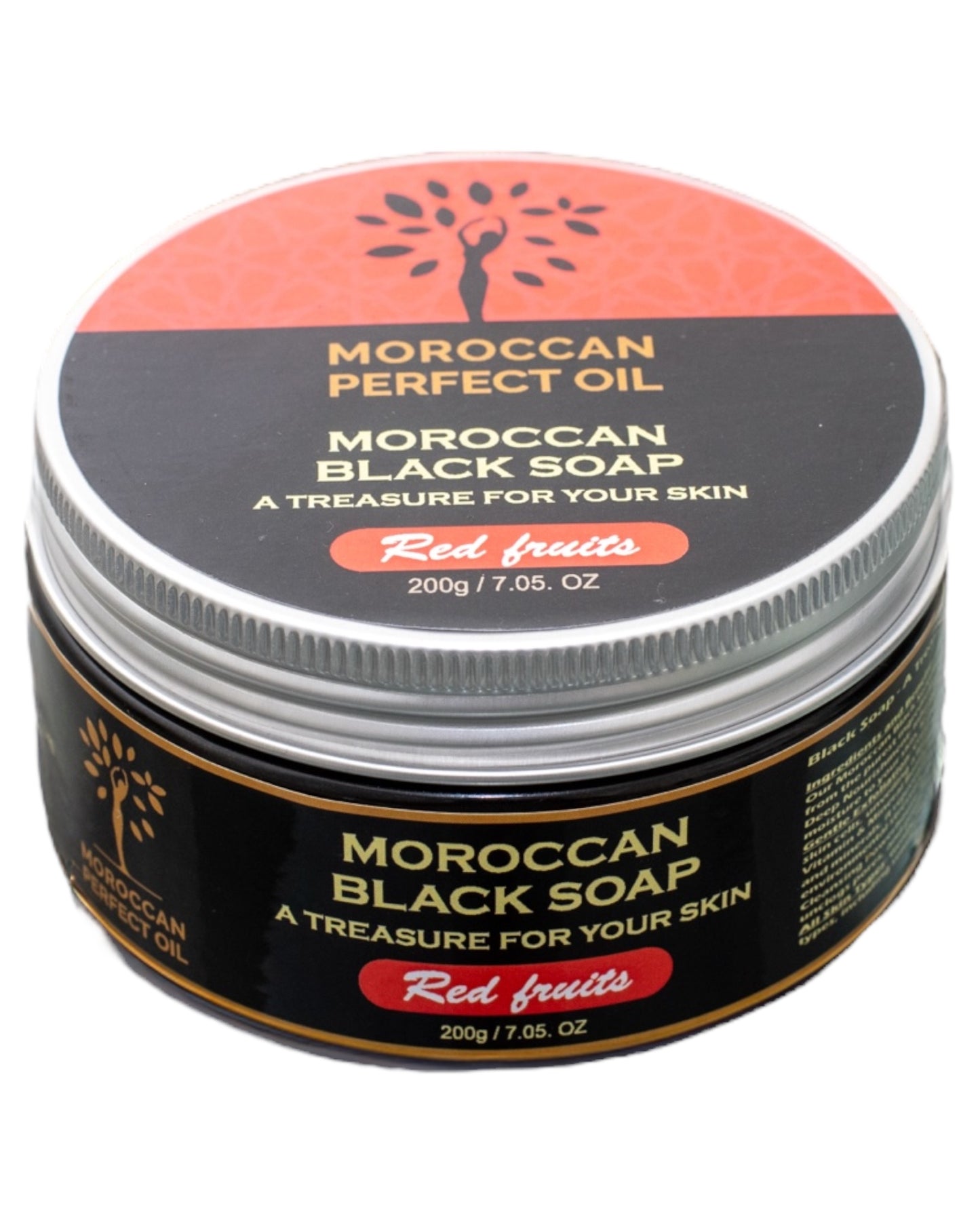 Moroccan "BELDI" Black Soap – Argan Oil - Red Fruit - 200 gr