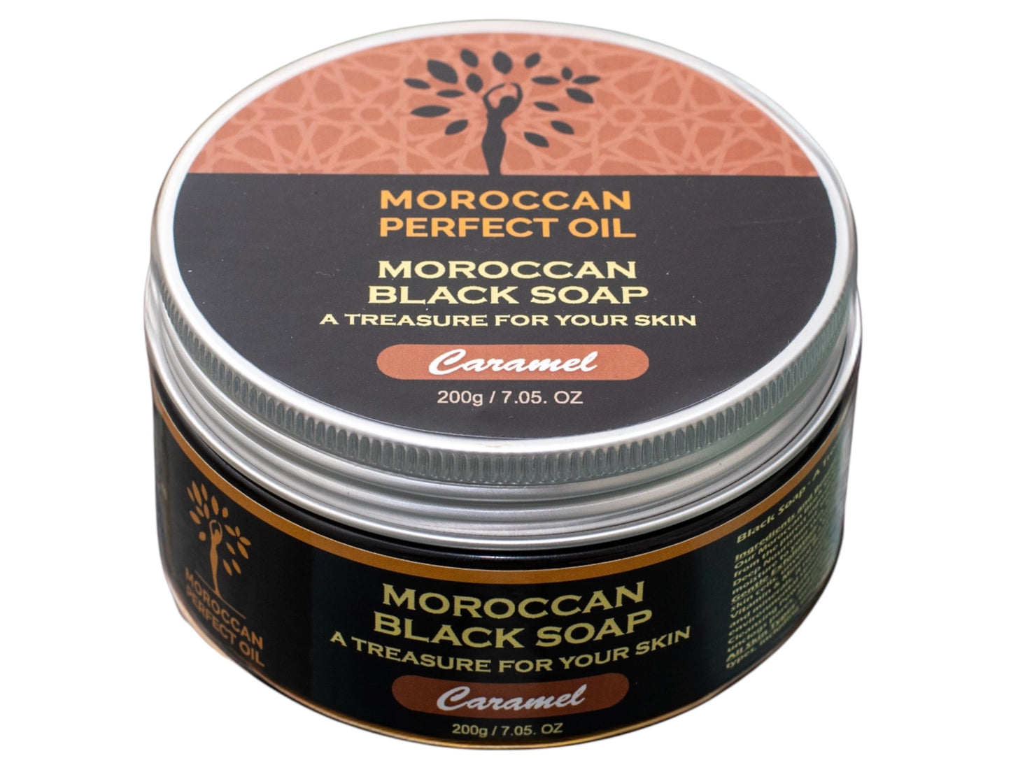 Moroccan "BELDI" Black Soap Argan Oil Caramel  - 200 gr