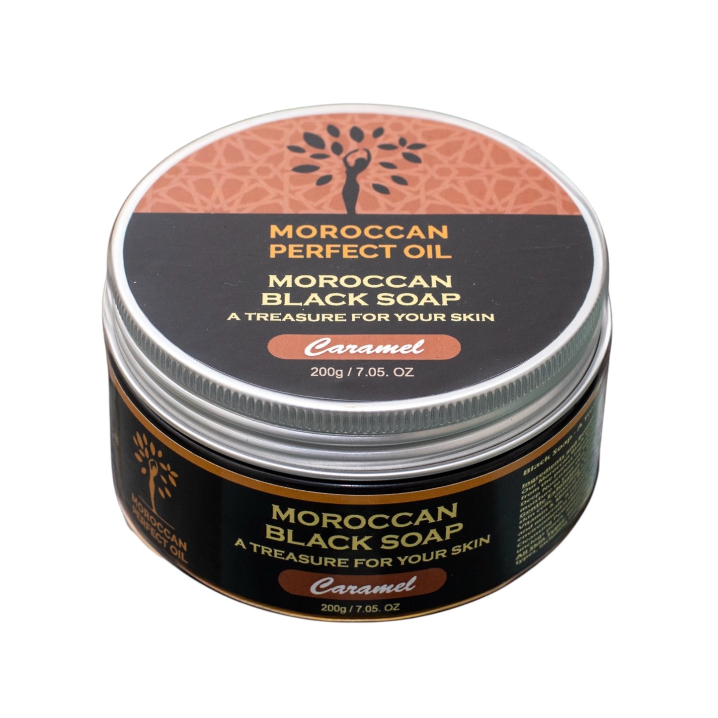 Moroccan "BELDI" Black Soap Argan Oil Caramel  - 200 gr